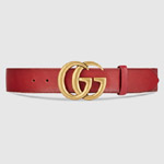 Gucci Leather belt with double G buckle 406831 CVE0T 6438