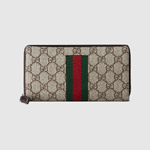 Gucci Web GG Supreme zip around wallet 408831 KHN4N 9791