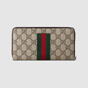 Gucci Web GG Supreme zip around wallet 408831 KHN4N 9791 - thumb-3