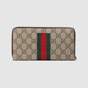 Gucci Web GG Supreme zip around wallet 408831 KLQCN 8461 - thumb-3