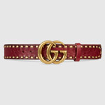 Gucci Embossed belt with double G buckle 409416 CVEHT 8637