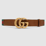 Gucci Web belt with double G buckle 409416 H17WT 8623