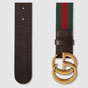 Gucci Web belt with double G buckle 409416 HE2AT 8664 - thumb-2