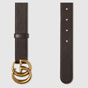 Gucci Leather belt with double G buckle 414516 AP00T 2145 - thumb-2