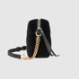 Gucci GG Marmont velvet small shoulder bag 447632 9QIBT 1000 - thumb-3