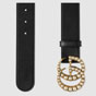 Gucci Leather belt with pearl Double G 453260 DLX1T 9094 - thumb-2