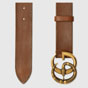 Gucci Leather belt with Double G buckle with snake 458949 CVE0T 2535 - thumb-2