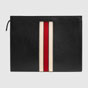 Gucci stripe leather pouch 475316 CWGSN 1094 - thumb-3