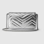 Gucci GG Marmont Super Mini Bag In Silver Leather 476433 AAESE 8106 - thumb-3