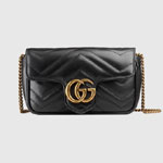 Gucci GG Marmont matelasse leather super mini bag 476433 DSVRT 1000
