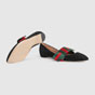 Gucci Suede ballet flat with Web bow 481183 DE860 1160 - thumb-3