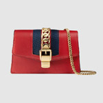 Gucci Sylvie leather mini chain bag 494646 CWLSG 6473