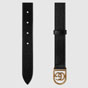 Gucci Leather belt with framed Double G 495128 DJ20T 1000 - thumb-2