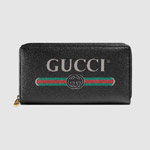 Gucci Print leather zip around wallet 496317 0GCAT 8163