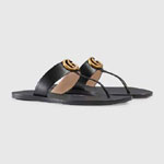 Gucci Leather thong sandal Double G 497444 A3N00 1000