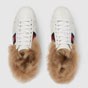 Gucci Ace sneaker with wool 498199 0FI50 9096 - thumb-4