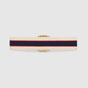 Gucci stripe belt with Double G and crystals 499636 HIH3T 9588 - thumb-2