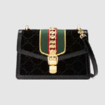 Gucci Sylvie GG velvet small shoulder bag 524405 9JTEG 8711