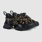 Gucci Mens Flashtrek leather sneaker crystals 543147 GGZ50 1078