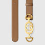 Gucci Leather belt with Interlocking G Horsebit 550122 AP00G 2837 - thumb-2