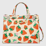 Gucci Zumi Strawberry print medium top handle bag 564714 08NAX 9036