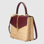 Gucci Sylvie wicker small top handle bag 574429 JCIHG 8889 - thumb-2