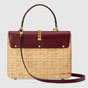 Gucci Sylvie wicker small top handle bag 574429 JCIHG 8889 - thumb-3