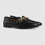 Gucci Mens leather Horsebit loafer with Web 581513 DLCC0 1078