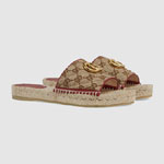 Gucci Womens GG matelasse canvas espadrille sandal 620120 KQWM0 9761