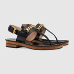 Gucci thong sandal with chain 655558 A3N00 1000
