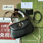 Gucci Bamboo 1947 Medium Bag Black 672206 10ODT 1060