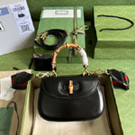 Gucci Bamboo 1947 Small Bag Black 675797 10ODT 1060