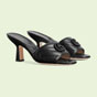 Gucci Double G mid-heel slide sandal 739133 BKO00 1000 - thumb-2