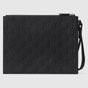 Gucci GG Rubber-effect Pouch In Black Leather 771319 AAC0G 1000 - thumb-3