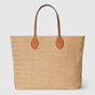 Gucci Medium straw-effect tote 779666 FAC42 9561 - thumb-4