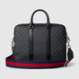 Gucci GG Supreme Briefcase With Strap In Black 792077 FADJA 1042 - thumb-3