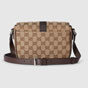 Gucci Mini GG Crossbody Bag In Beige Ebony Canvas 802100 FADUS 9857 - thumb-3