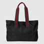 Large Tote Bag With Gucci Logo In Black Nylon 802172 FADUZ 1066 - thumb-3