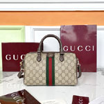 Gucci Ophidia Medium Boston Bag Beige Brown 836825 FAE0J 9867