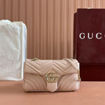 Gucci GG Marmont Medium Shoulder Bag Pink Beige 837267 AAE38 5753