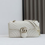 Gucci GG Marmont Medium Shoulder Bag White 837267 AAE38 9050