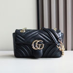 Gucci GG Marmont Small Shoulder Bag Black 837280 AAE38 1000