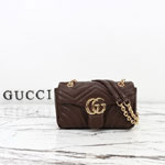 Gucci GG Marmont Small Shoulder Bag Dark Taupe 837280 AAGUE 2818