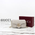 Gucci GG Marmont Mini Shoulder Bag Light Grey 841290 AAFAX 1712