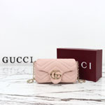 Gucci GG Marmont Mini Shoulder Bag Pink Beige 841290 AAFAX 5753