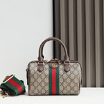 Gucci Ophidia Small Boston Bag Beige Brown 841294 FAFWQ 9874