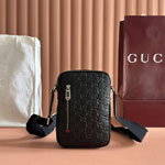 Gucci GG Emblem Small Crossbody Bag Black 850238 AAFOM 1053