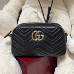 Gucci GG Marmont Small Camera Bag Black 855273 AAFXD 1000