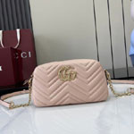 Gucci GG Marmont Small Camera Bag Pink Beige 855273 AAFXD 5703