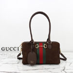 Gucci Borsetto Medium Boston Bag Dark Brown 866732 AAGIR 2146